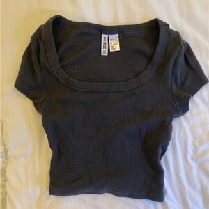 H&M ribbed scoop neck crop top